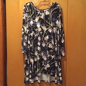 Black and white floral dress